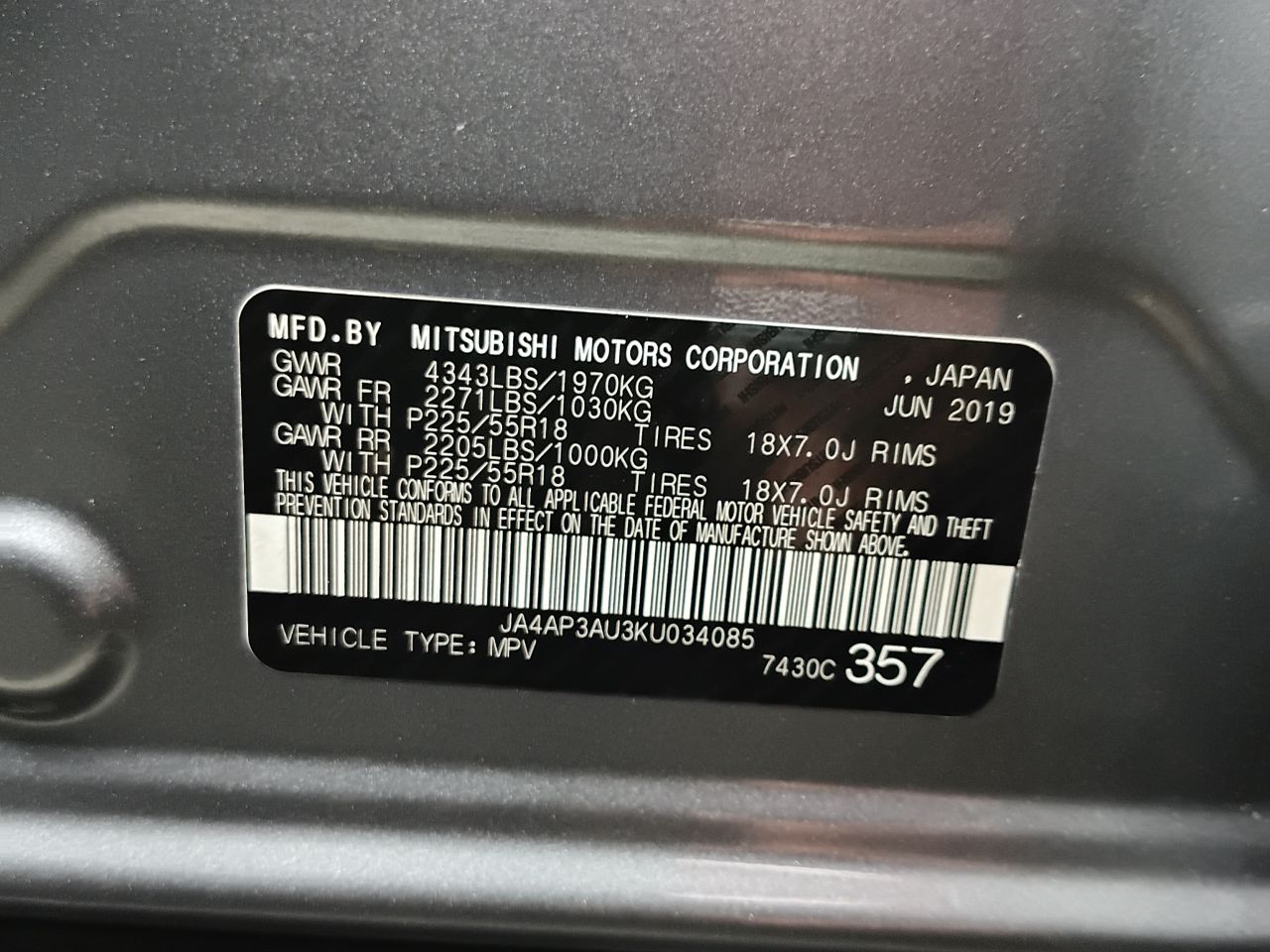 Mitsubishi Outlander Sport 2019, foto 2 de 7