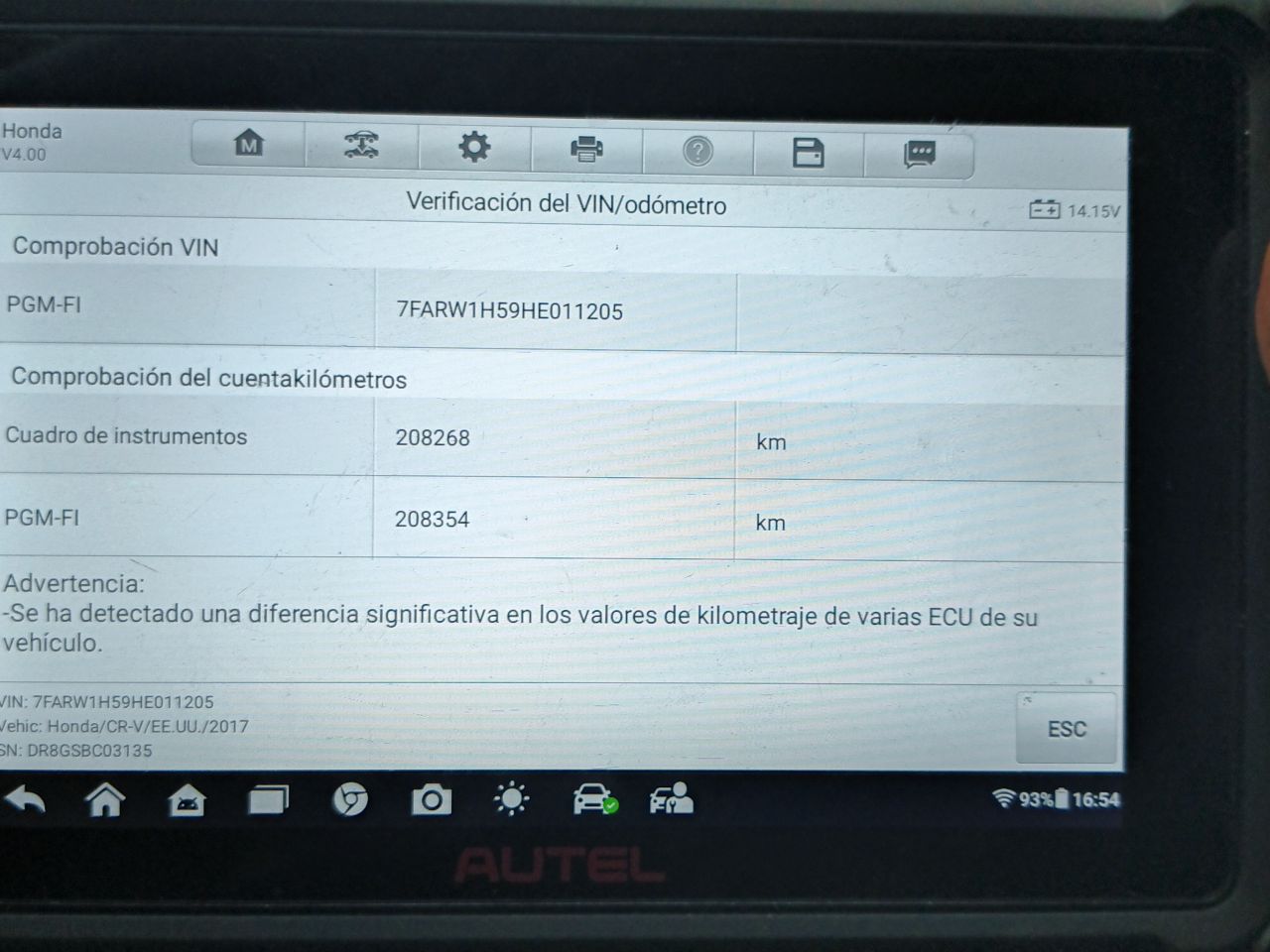 Honda Crv 2017, foto 7 de 10