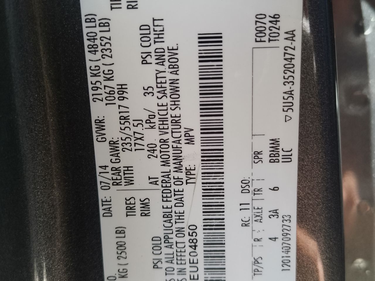 Ford Escape 2014, foto 3 de 5